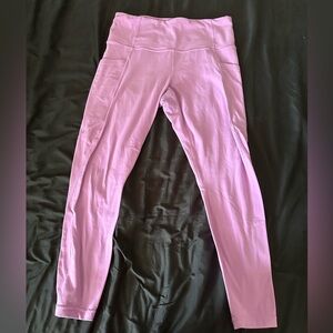Athleta Pink Yoga Leggings - Size Medium